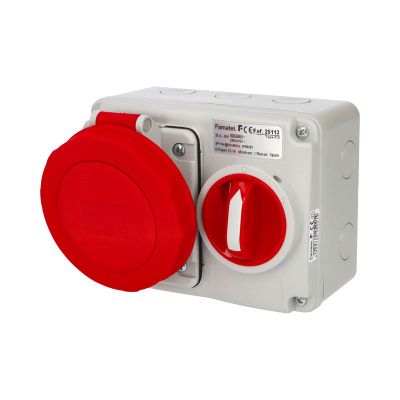 Zásuvka nástenná blokovaná 25113 IP67/400V/32A/5P 6h - SpeedPRO