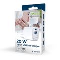 GEMBIRD TA-UC-PDQC20-W-01, Nabíjačka, USB/USB-C