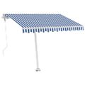 vidaXL Samostatne stojaca automatická markíza 350x250 cm modro-biela
