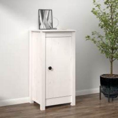 vidaXL Komoda biela 39x35x80 cm borovicový masív