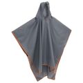 vidaXL Pončo do dažďa s kapucňou dizajn 2 v 1 sivo-oranžové 223x145 cm