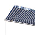 vidaXL Automaticky zaťahovacia markíza 600x350 cm modrá a biela