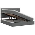 vidaXL Postel s úložným prostorem a matrací Tmavosivá 140 x 190 cm