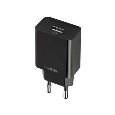 Nabíjačka Maxlife MXTC-11 1x USB-A 3A čierna