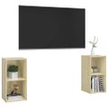 vidaXL TV skrinky 2 ks, dub sonoma 72x35x36,5 cm, kompozitné drevo