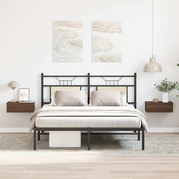 vidaXL Nástenné nočné stolíky 2 ks hnedý dub 40x30x15cm sprac. drevo