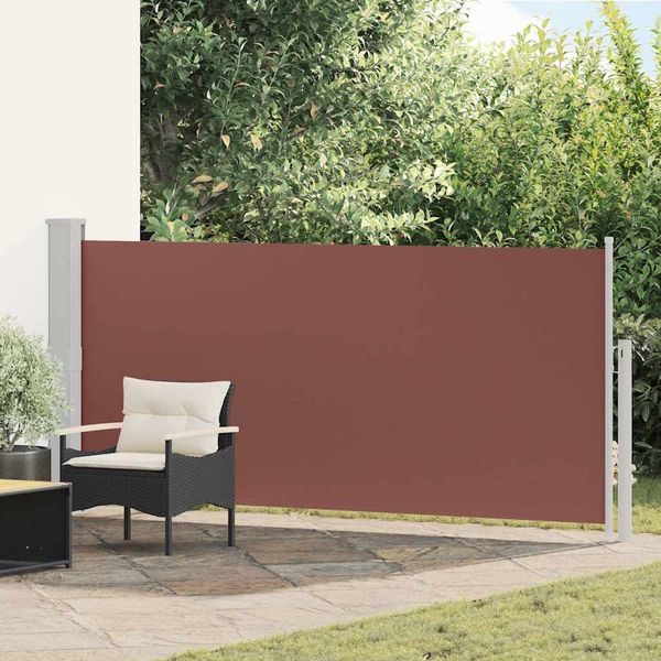 vidaXL Zaťahovacia bočná markíza 140 x 300 cm hnedá