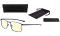 GUNNAR kancelářske/herní brýle MENDOCINO MIDNIGHT BLUE * jantárová skla * BLF 65 * GUNNAR focus Brýle, kancelárské, modro-šedé obroucky, jantarová skla, titanový rám