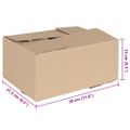 vidaXL Skladací box 50 ks Prírodná 30 x 21,5 x 14 cm Kartón