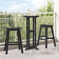vidaXL Barová stolička 2 ks Čierna 52 x 43 x 73,5 cm HDPE