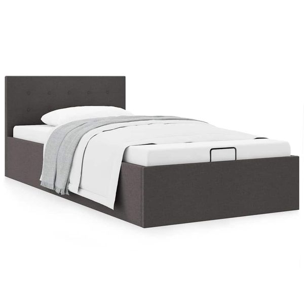 vidaXL Hydraulický posteľný rám+úložný priestor, látka 90x200 cm