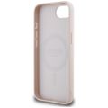 Guess HC MagSafe PU Grained Gold Ring case for iPhone 16e Pink