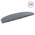 vidaXL Samolepiace schodové rohože 15 ks 80 x 24,5 x 3,5 cm Svetlosivá
