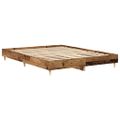 vidaXL Posteľný rám bez matraca staré drevo 150x200cm kompozitné drevo