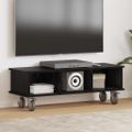 vidaXL TV stolík 100 x 35 x 35 cm Čierny dub Kompozitné drevo