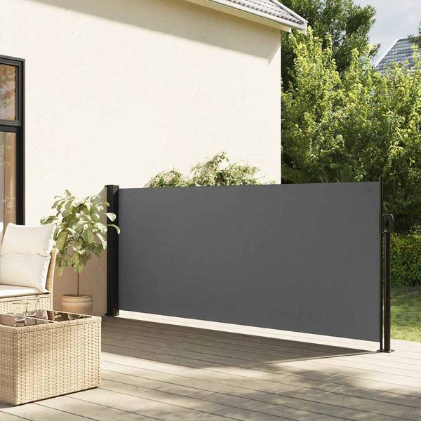 vidaXL Výsuvná bočná markíza antracitová 117x300 cm
