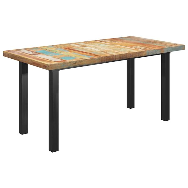 vidaXL Jedálenský stôl, nohy v tvare I 160x80x77 cm, recyklovaný masív