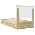 vidaXL Úložná posteľ Sonoma dub 90 x 190 cm Kompozitné drevo