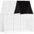vidaXL Klietka pre králiky Strieborná 200 x 100 x 210 cm