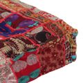 vidaXL Patchwork taburetka červená 50x50x12 cm bavlnená štvorcová ručne vyrobená