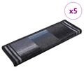 vidaXL Nášľapy na schody samolepiace 5 ks 65x21x4 cm čierne a sivé