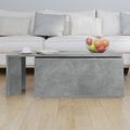 vidaXL Konferenčný stolík betónovo-sivý 150x50x35 cm drevotrieska