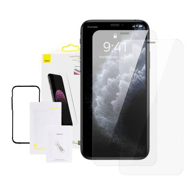 Baseus 0,3 mm celosklenená fólia z tvrdeného skla (balenie 2 ks) pre iPhone XS Max / 11 Pro Max 6,5 palca