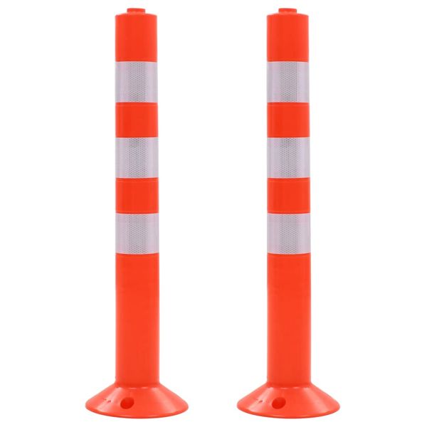 vidaXL Dopravné zahradzovacie stĺpiky, 2 ks plast 75 cm