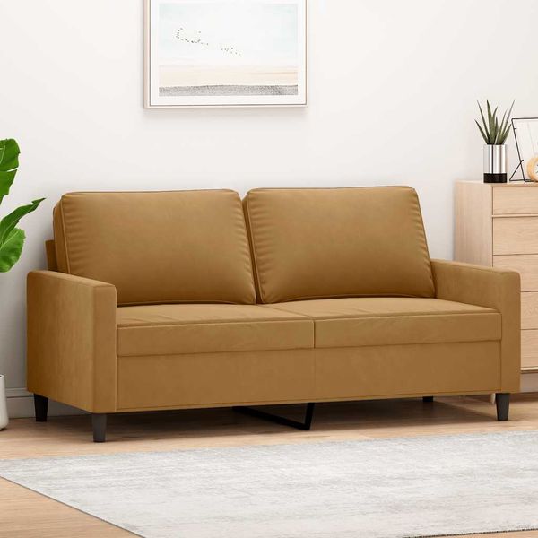 vidaXL 2-miestna pohovka hnedá 140 cm zamat