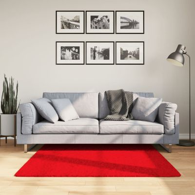 vidaXL Koberec OVIEDO, krátky vlas, červený 120x120 cm