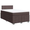 vidaXL Boxspring posteľ s matracom tmavohnedá 120x190 cm látka