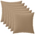 vidaXL Poťah na podložku 6 ks HEERLEN Sivohnedá 35 x 35 cm Polyester