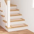 vidaXL Protišmykové schodové rohože 15 ks 60 x 25 cm Krémová PP