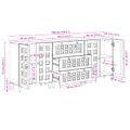 vidaXL Servírovacia skriňa 3 ks 60 x 33,5 x 75 cm Masívne mango drevo