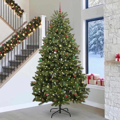 vidaXL Umelý vianočný stromček 300 cm 300 LED Teplá biela PVC a oceľ