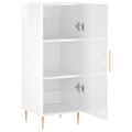vidaXL Komoda lesklá biela 34,5x34x90 cm spracované drevo