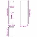 vidaXL Závesná skrinka Biela 20 x 29,5 x 100 cm Kompozitné drevo