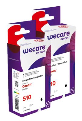 WECARE ARMOR sada ink kompatibilná s CANON PG-510, 2x9ml, čierna/black