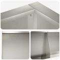vidaXL Oporný múr 8 ks 300 x 100 x 40 cm Nehrdzavejúca oceľ Strieborná