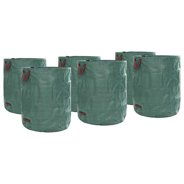vidaXL Tašky na záhradný odpad 12 pcs Zelená 79 x 79 x 99,5 cm