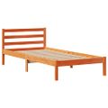 vidaXL Posteľ s knižnicou bez matraca vosková 75x190 cm borovica