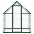 vidaXL Skleník so základovým rámom zelený 169x114x195 cm hliník