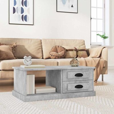 vidaXL Konferenčný stolík betónový sivý 90x50x35 cm kompozitné drevo