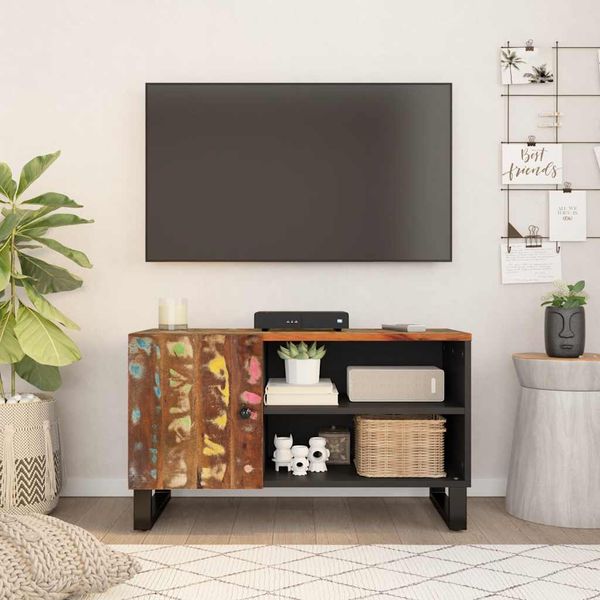 vidaXL TV skrinka 80x33x46 cm recyklovaný masív a kompozitné drevo