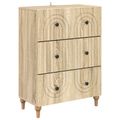 vidaXL Zásuvkový kabinet Dub sonoma 66 x 34,5 x 90 cm Kompozitné drevo
