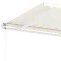 vidaXL Samostatne stojaca automatická markíza 500x300 cm krémová