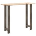 vidaXL Nohy barového stola, prírodná oceľ, 2 ks, 50 x (110-111) cm, oceľ