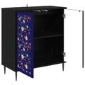 vidaXL Servírovacia skriňa MAINZ Čierny dub 69 x 33 x 76 cm