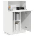 vidaXL Stôl Biela 71.5 x 31.5 x 106.5 cm Kompozitné drevo