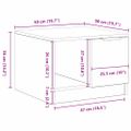 vidaXL Konferenčný stolík Čierny dub 50 x 50 x 36 cm Kompozitné drevo